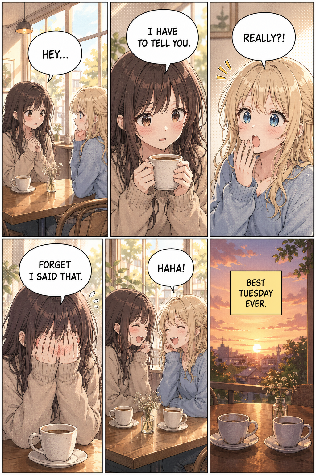 Cafe Confessions — free comic made with Comic Maker
